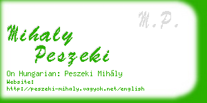 mihaly peszeki business card